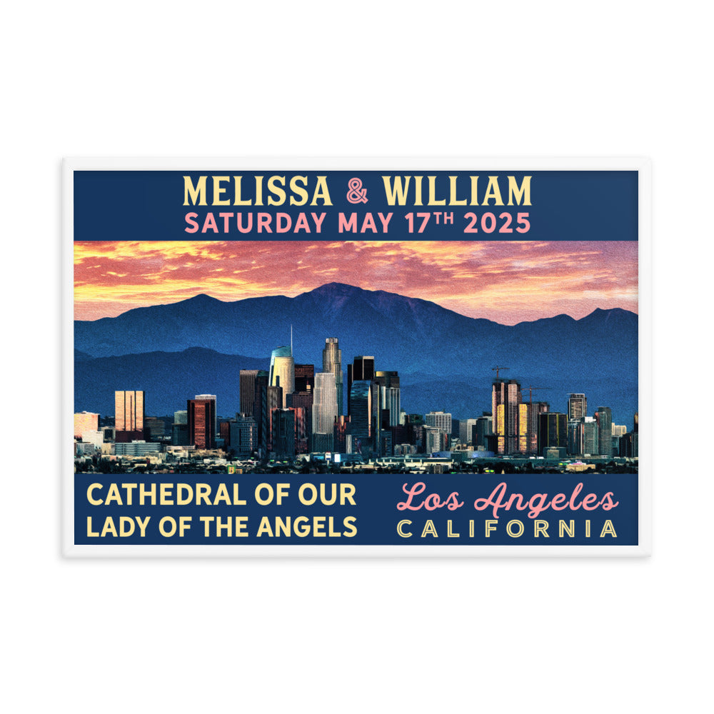 Los Angeles Custom Wedding Framed Print
