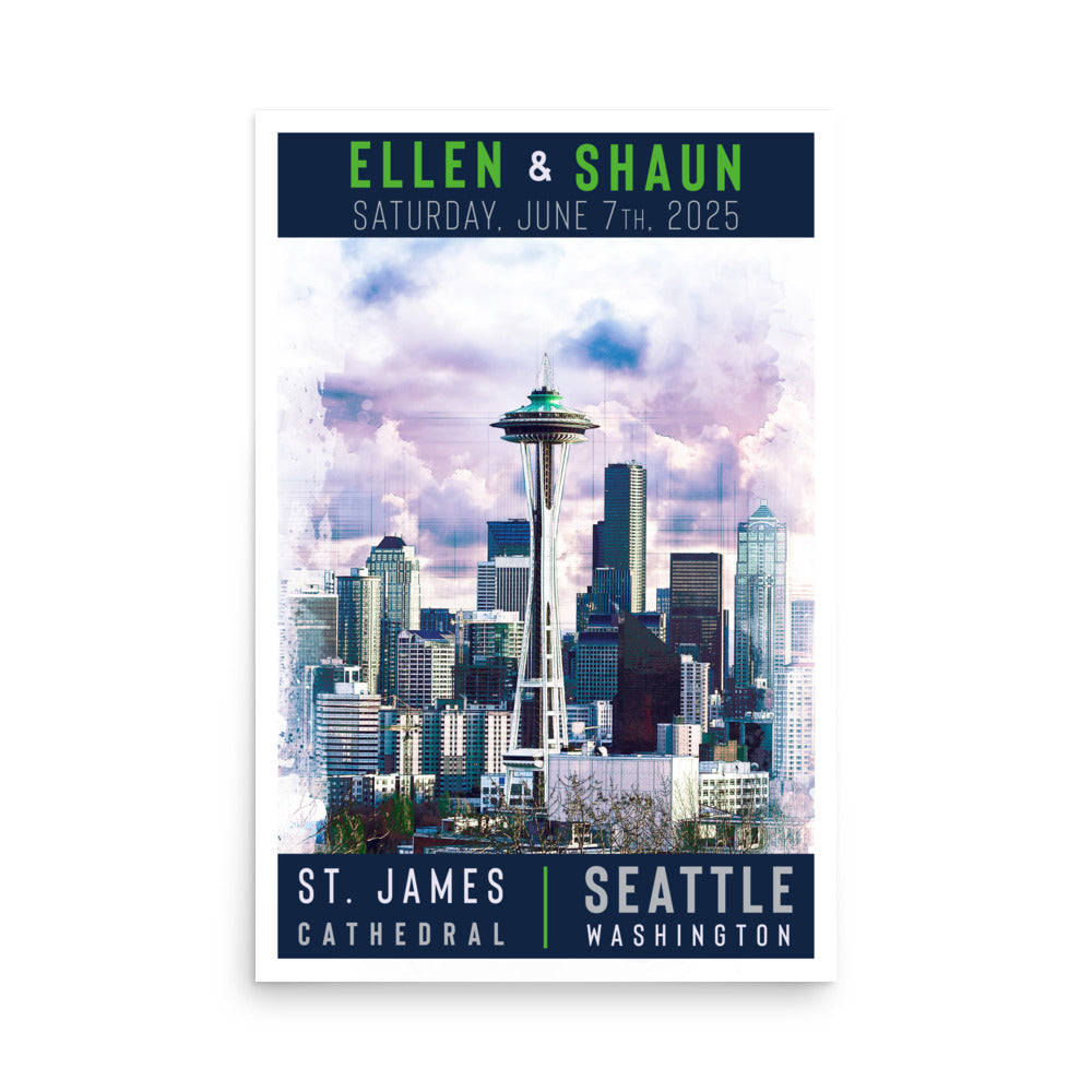 Seattle Custom Wedding Print