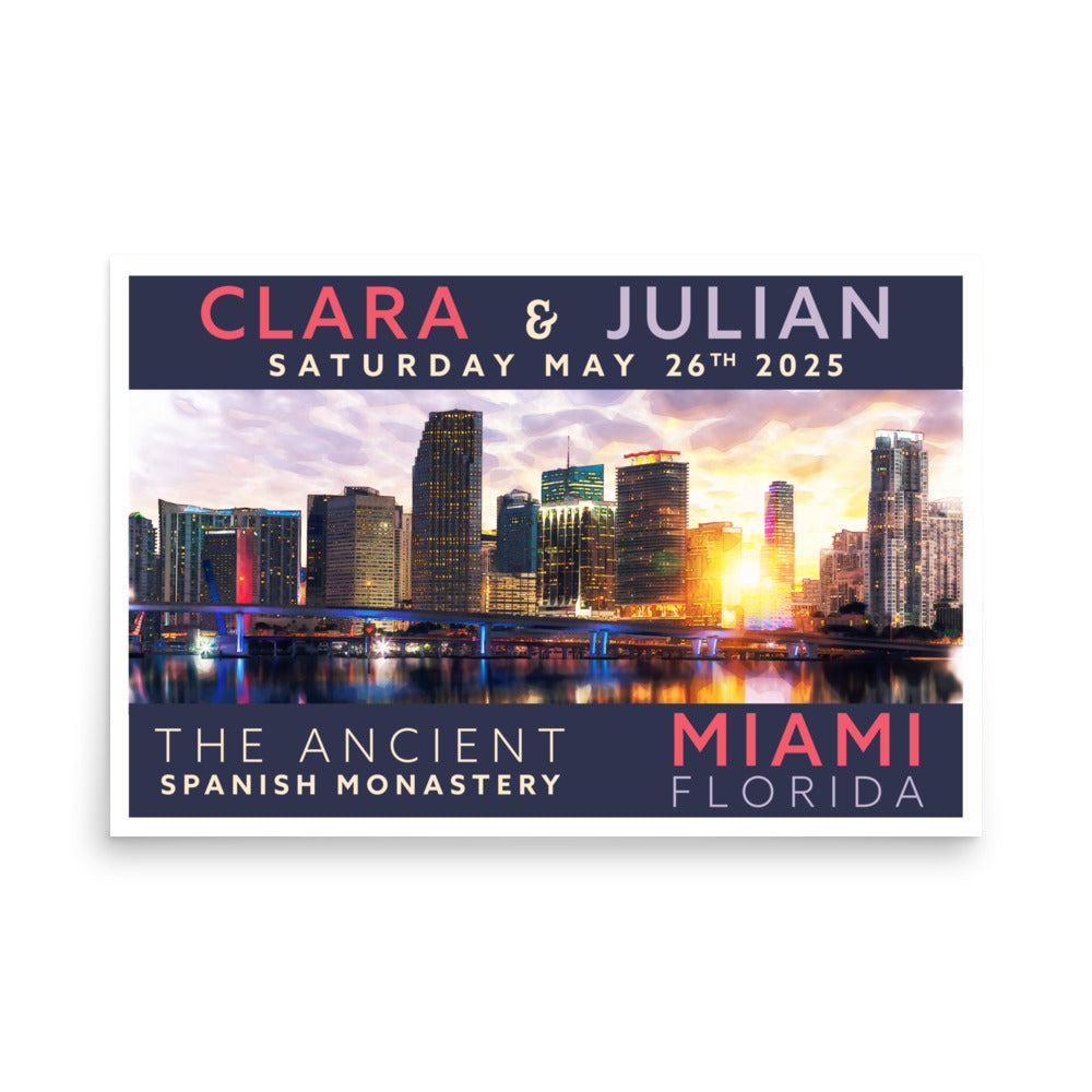 Miami Custom Wedding Print