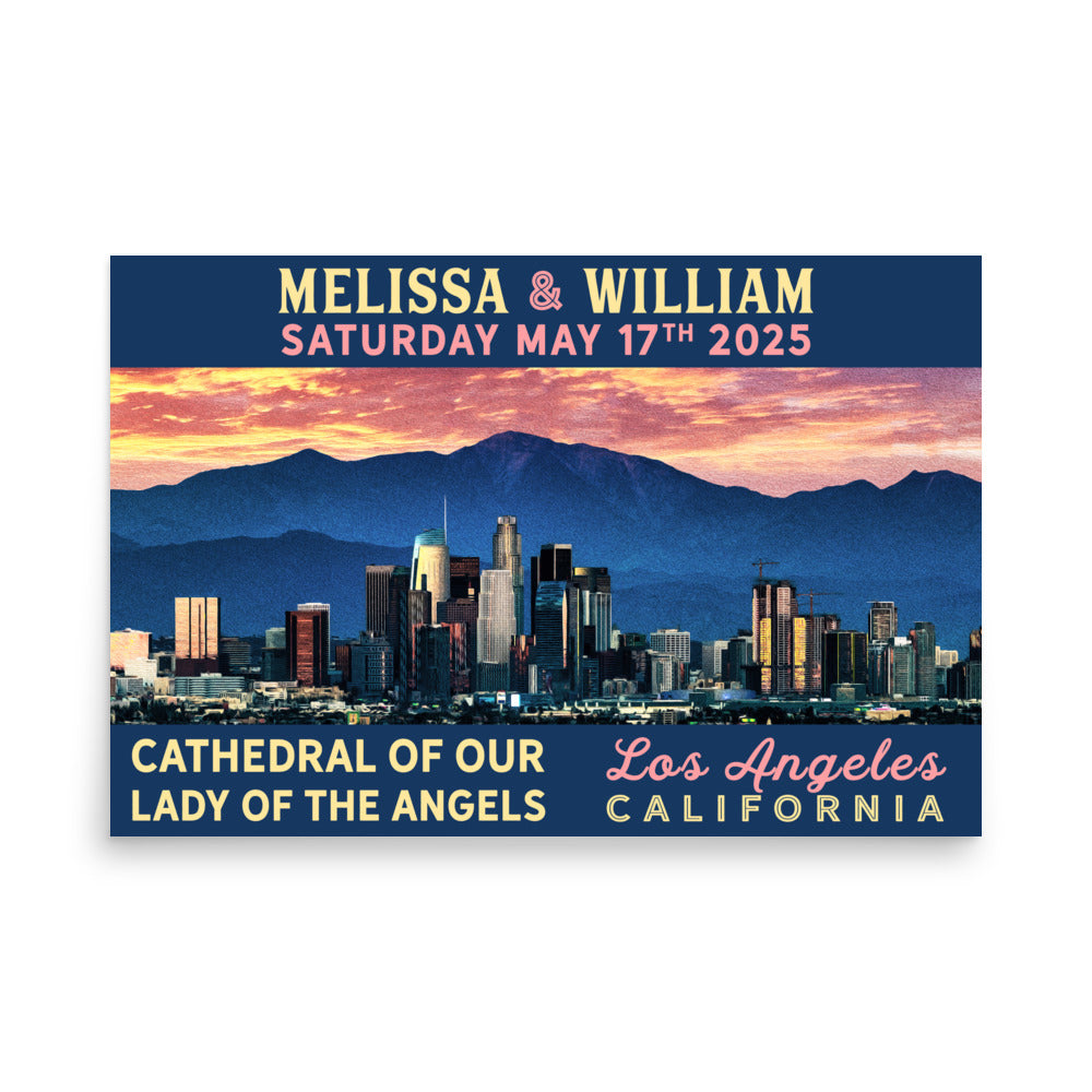 Los Angeles Custom Wedding Print