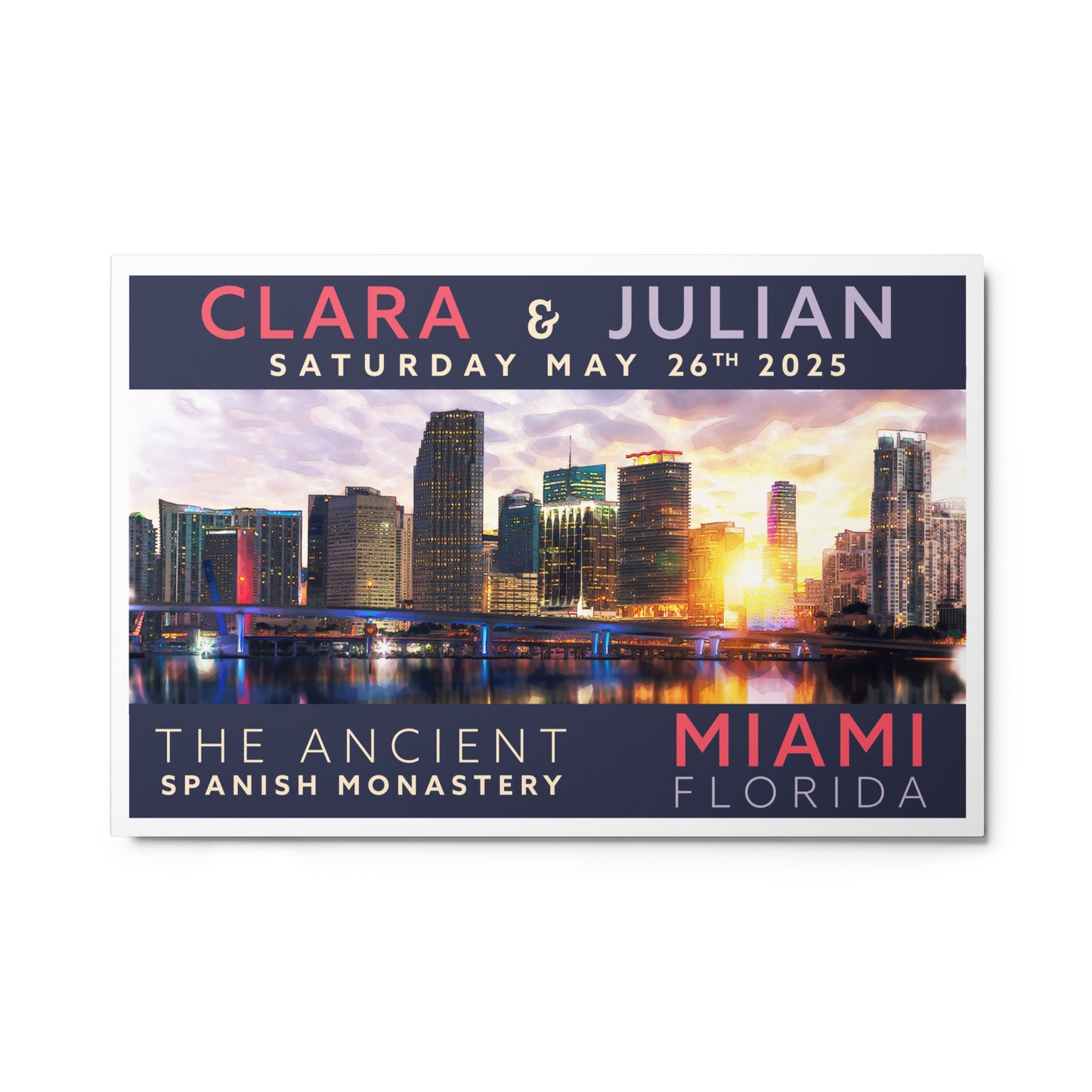 Miami Custom Wedding Metal prints