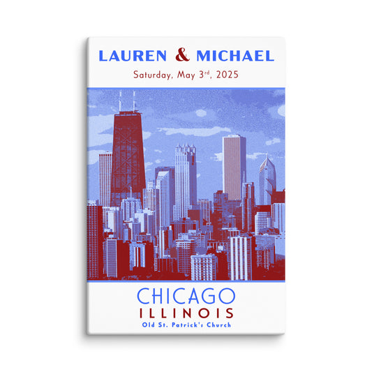 Chicago Custom Wedding Canvas